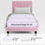 Lit plateforme tapissier en velours avec tête de lit Modern-944673127-982473073