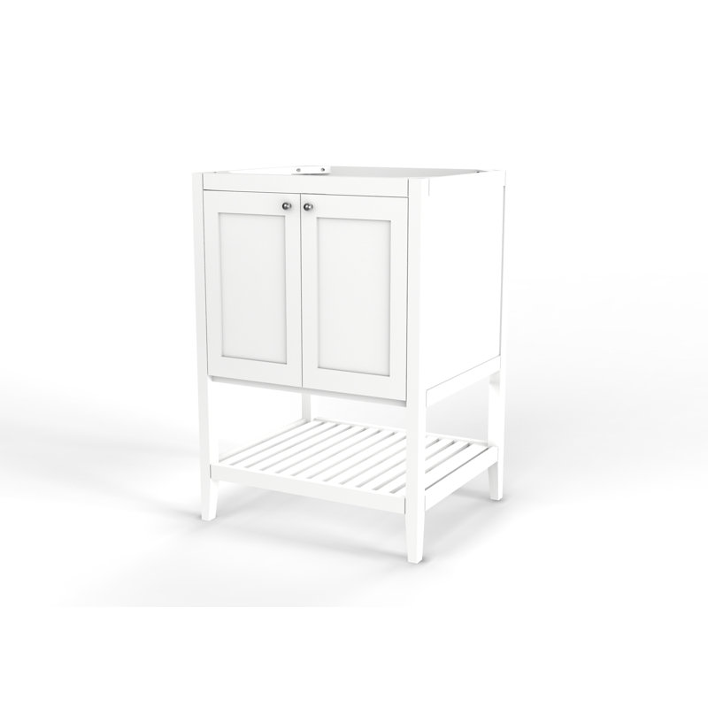 Disar 24'' Single Bathroom Vanity Base Only in White