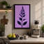 Lavender Stem Botanical - Wrapped Canvas-131761429-131761436