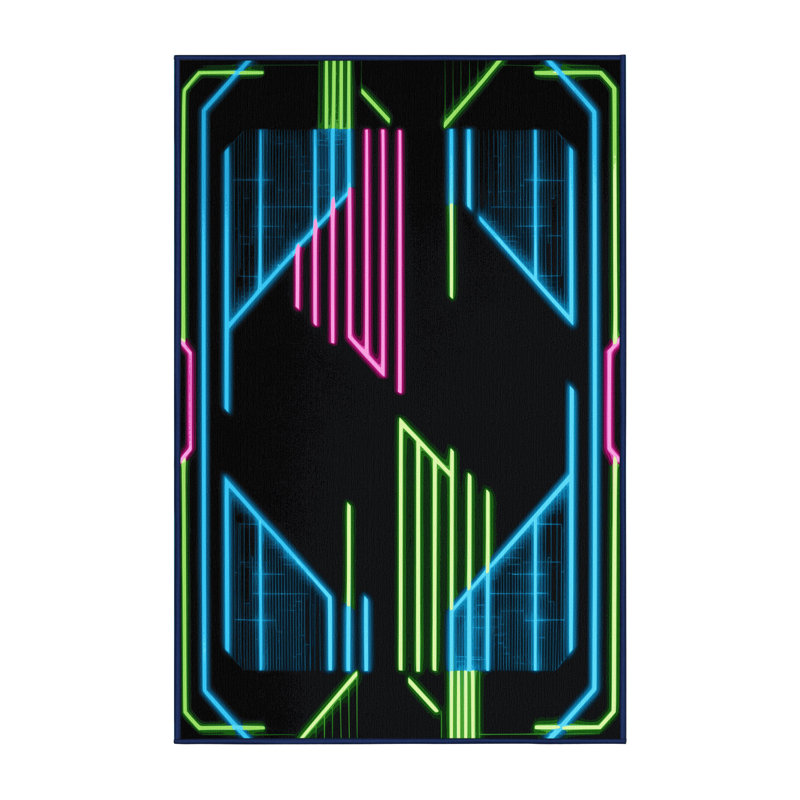 Electric Gradient Rug, Rectangle 2' x 3'