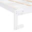 Grand lit blanc avec tablettes - pliable dans l'armoire, convient à la chambre d'amis, matelas confortable pour bureau à domicile, support