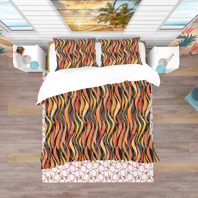 Ensemble de housse de couette moderne et contemporaine, Housse de couette très grand + 2 taies décoratives
