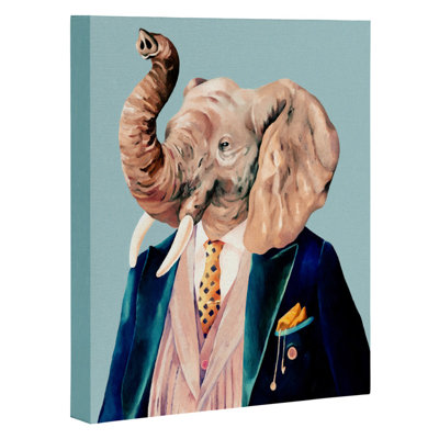 « mr. éléphant », impression sur toile tendue, reproduction d’art sur toile