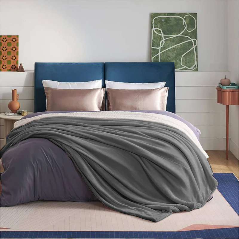 Heated Throw Blanket, Dark Grey, W21 x L40cm