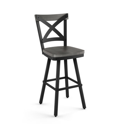 Kirsten Solid Wood Seat Swivel Counter & Bar Stool
