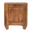 Table de chevet cannelée en bois avec tiroirs Artisan Furniture