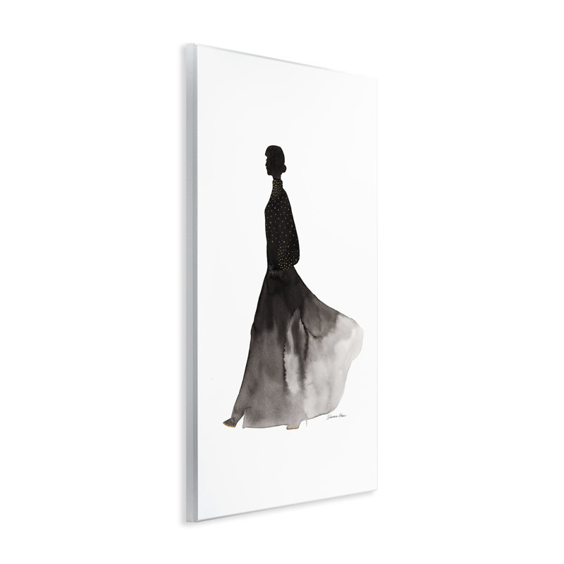 Plaque murale couverte de silhouette dorée, design par Simone Elum, H 15 po x l 10 po