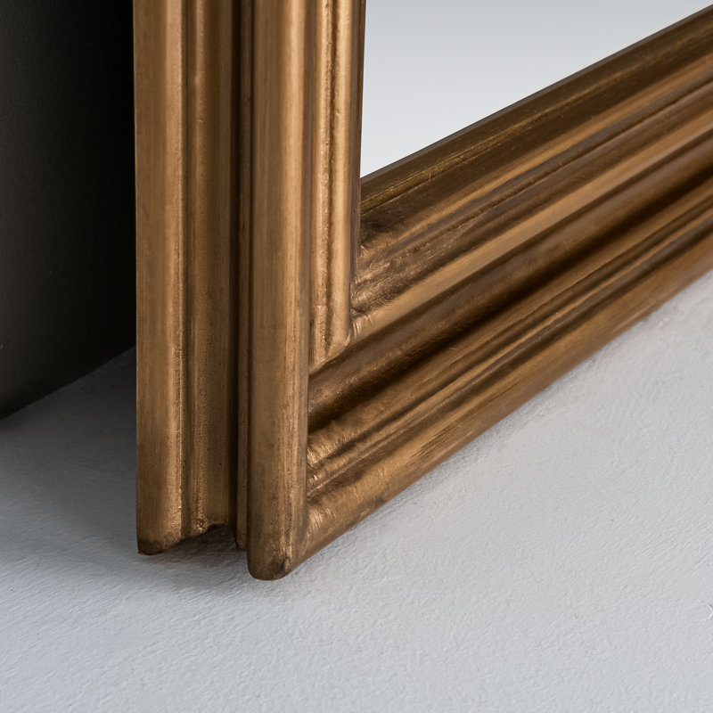 Latosha Solid Wood Rectangle Wall Mirror