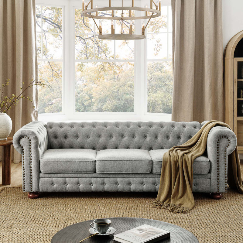 Canapé Chesterfield Chesterfield, Gris