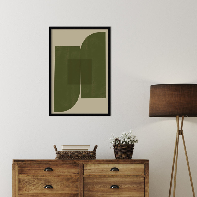 "Percey Green Composition 2" par le studio MIUUS, reproduction d'art encadrée en bois, Noir, H 33 po x l 23 po
