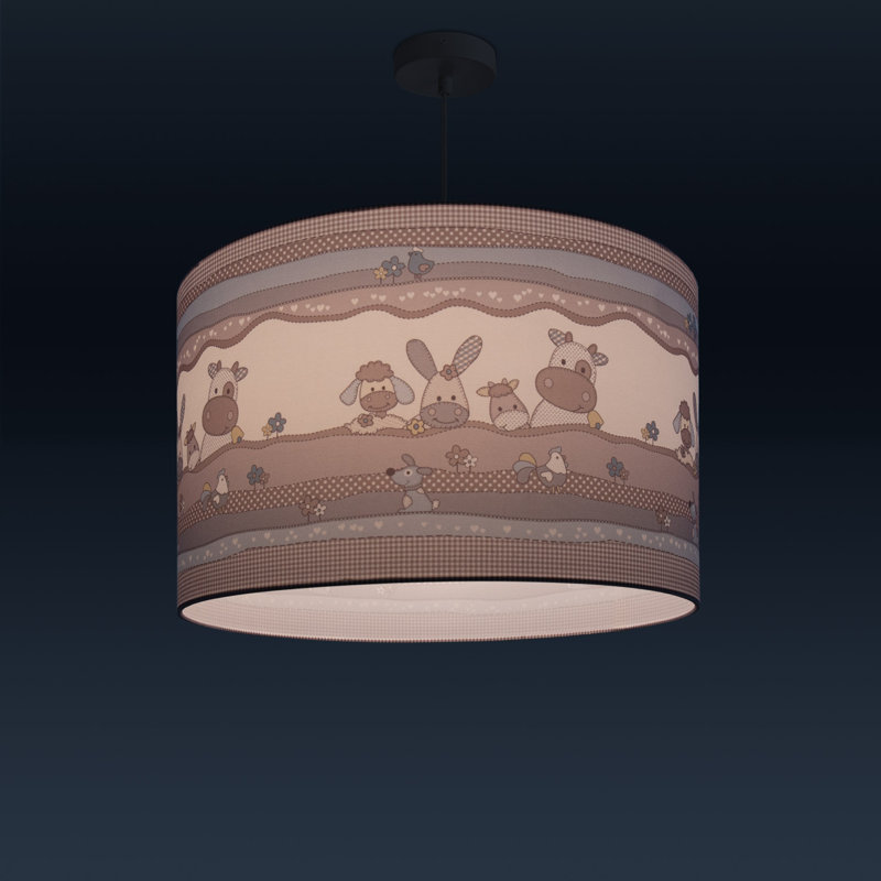 Saqlain 1 - Light White Drum Pendant