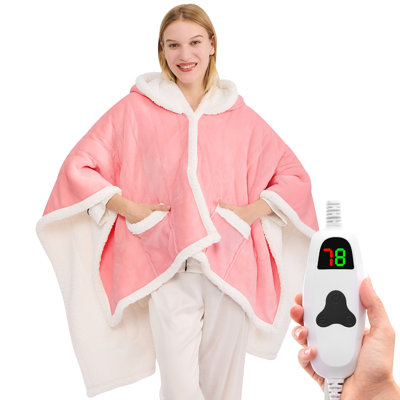 Poncho à couverture Sherpa
