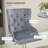 Upholstered Adjustable Height Counter Stool with Metal Frame