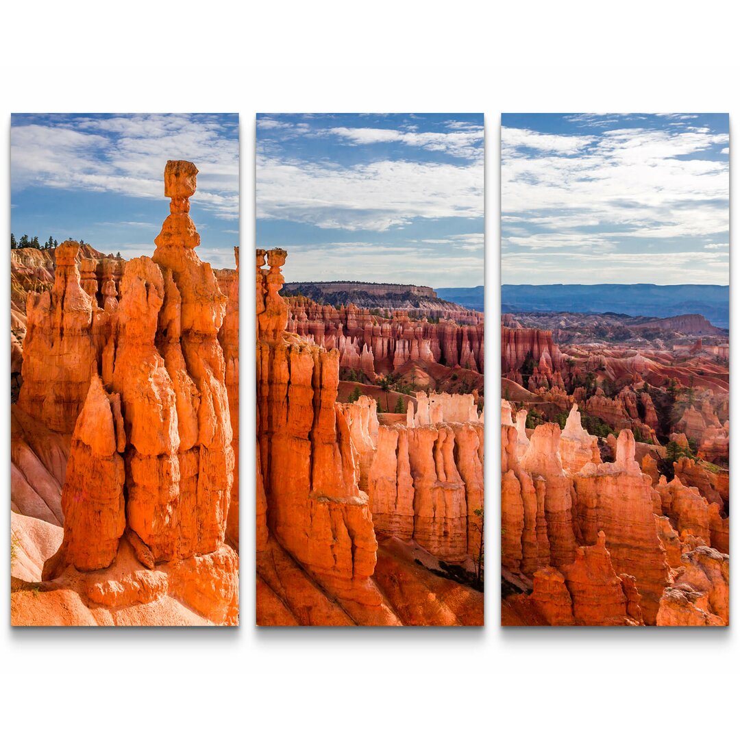 3-tlg. Leinwandbilder-Set Felsformationen im Bryce Canyon Nationalpark