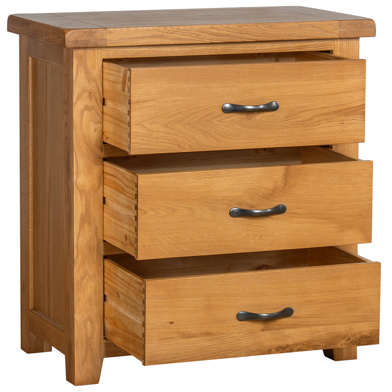 Thornbury 78cm W Solid + Manufactured Wood Bedside Table