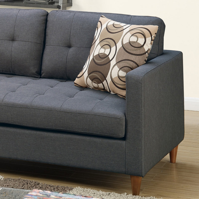 Canapé modulaire réversible en tissu d'aspect lin
