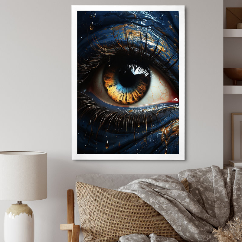 Galaxie interstellaire II - reproduction sur toile, H 32 po x l 24 po x P 1 po, Cadre photo blanc