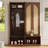 [Assembly Video]Farmhouse Hall Tree With 4 Rattan Doors, Versatile 4-In-1 Bench With 6 Hooks, Mid-Century Shoe Cabinet With Adjustable Shelf For Living Room, Walnut, 55.1"W (NEW SKU: N721S000074D)-1433820883