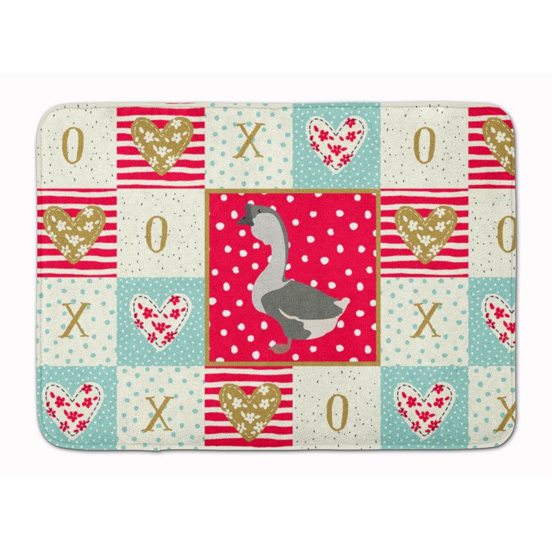 Love Memory Foam Kitchen Mat, Tyann African Goose