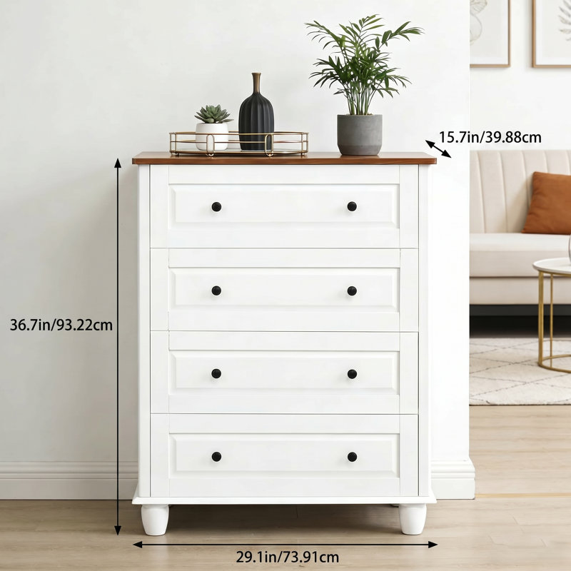 Modern 4 Drawers Dresser for Bedroom, 36.7 Inch Tall  Dressers & Chest of Drawers, Modern Dresser With 4 Drawers, Chest of Drawers for Bedroom, Closet Organizers And Storage Cabinet For Bedroom Living Room Hallway