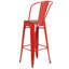 Tabouret de bar ou de comptoir en métal Marian avec dossier et siège en bois Marian-2127243145-2101696429-2101696408