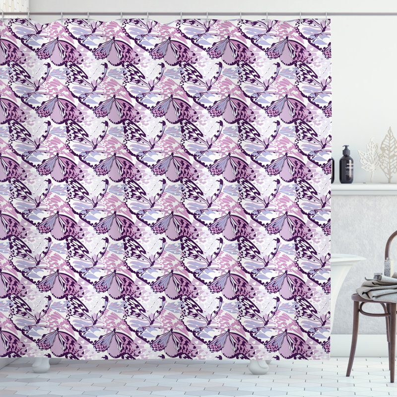 Shower Curtain with Hooks Included, 84" H x 69" W