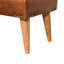 Banc en cuir Boucle Buffalo Hide, châtaignier