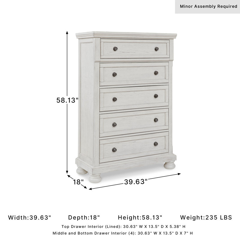 Mikado 39.5'' W 5 - Drawer Dresser