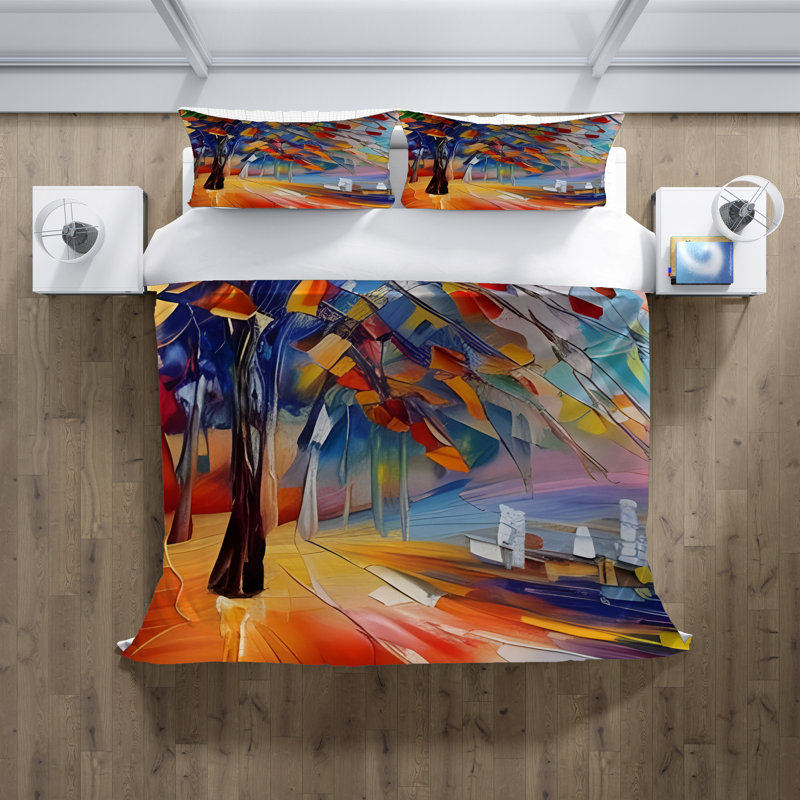Abstract Duvet Cover, King Duvet Cover + 2 King Shams