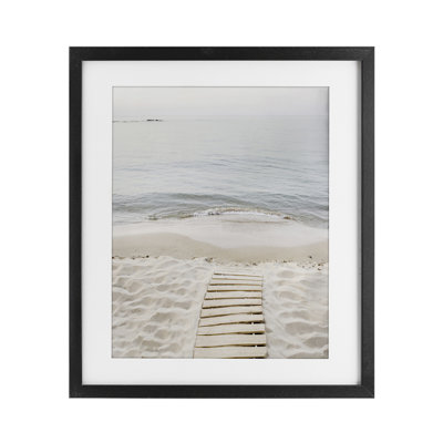 «Beachy Planked Walkway», reproduction sous verre encadrée, conception de Sissi et Seb