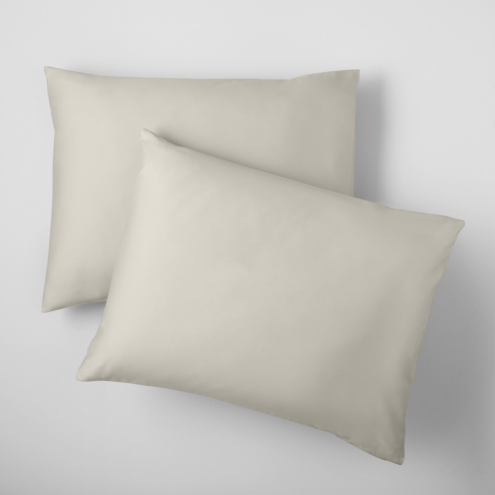 Danfield Cotton Sateen Duvet Cover Set, Ivory, Full / Queen Duvet Cover + 2 Pillow Shams
