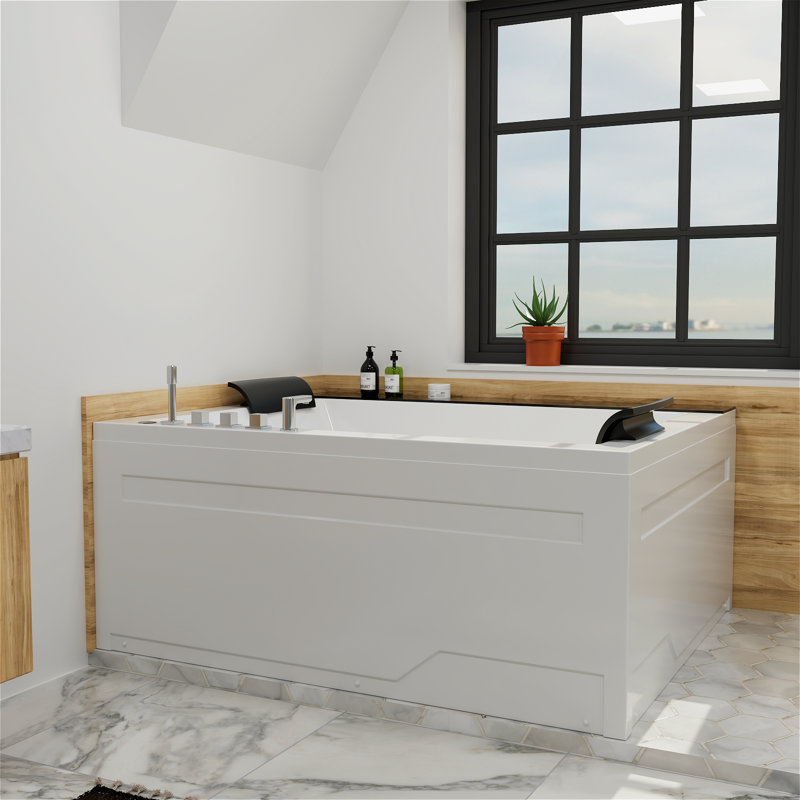 Baignoire tourbillon en acrylique avec robinet 71 po x 59 po Ultimate