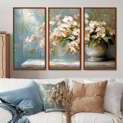 Harmony orchidées fleurs II - art mural orchidée - ensemble de 3