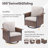 Coady 5 Person Outdoor Patio Wicker Wide Armrest Sofa Conversation Set With Swivel Chairs-103318608-103318613