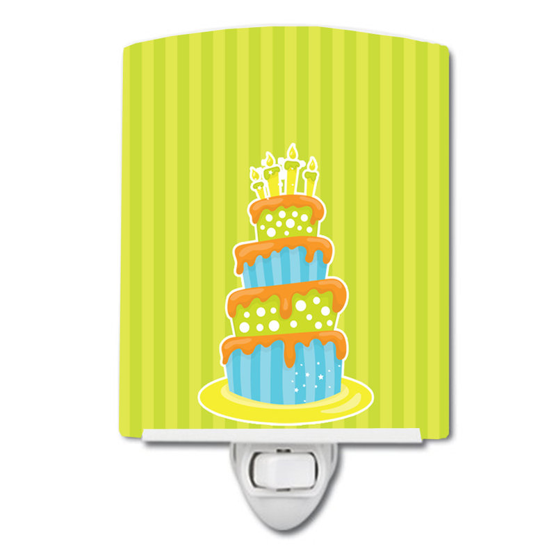 Nautical Birthday Cake Ceramic Night Light