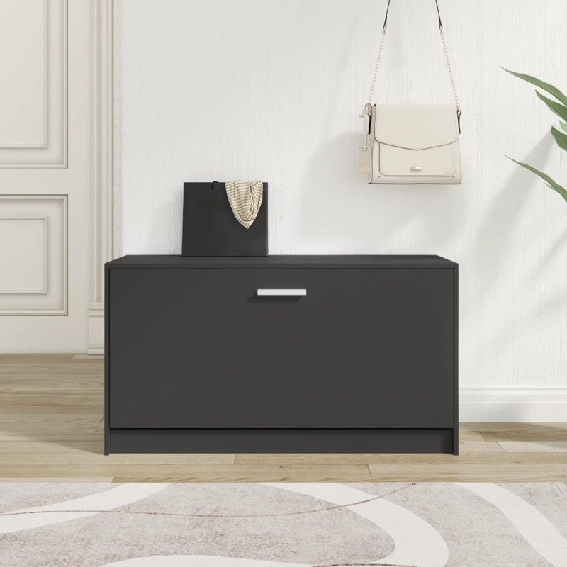 Aubrie Storage Bench, Black