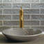 Lavabo de salle de bain vasque circulaire en céramique Gilded Meadow ™-10291676
