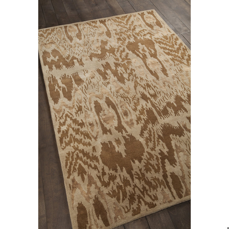 Rupec Brown/Tan Abstract Area Rug, 5' x 7'6"