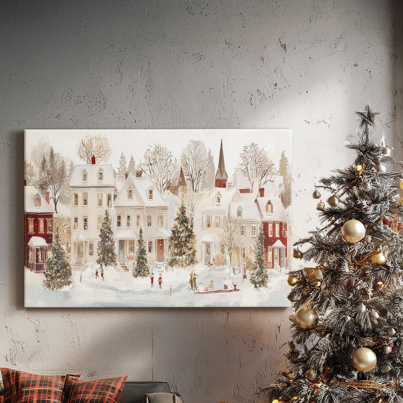 Toile tendue avec châssis Frostlit Whisper of Midwinter-Premium, H 40 po x l 60 po
