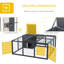 Outdoor Cage - Grey Waterproof Rabbit With Spacious Interior And Playful Setting For Small Animals , Thoughtfully Planned Pet Living Space, Practical
