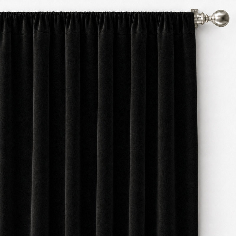 Solid Velvet | Tuscan Fabric, Black