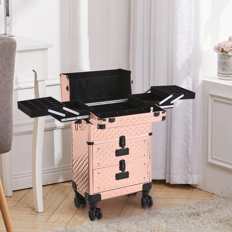 Faux Leather Makeup Organizer