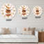 Lune et soleil en forme de terre cuite rétro I - horloge murale moderne-60328146