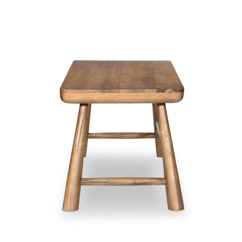 LORIK Solid Wood Writing Desk, Light Brown