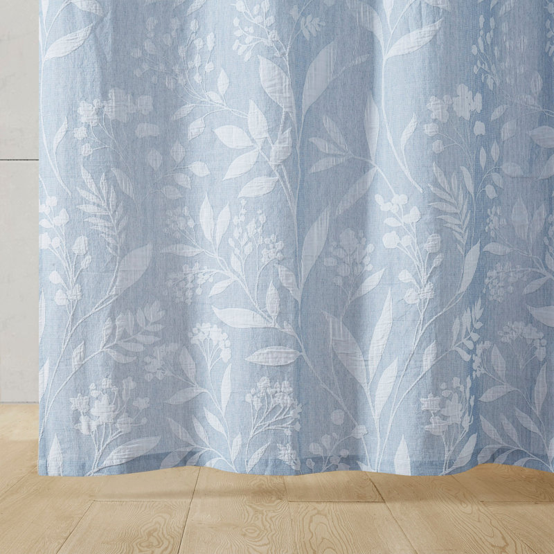 Floral Shower Curtain, Blue