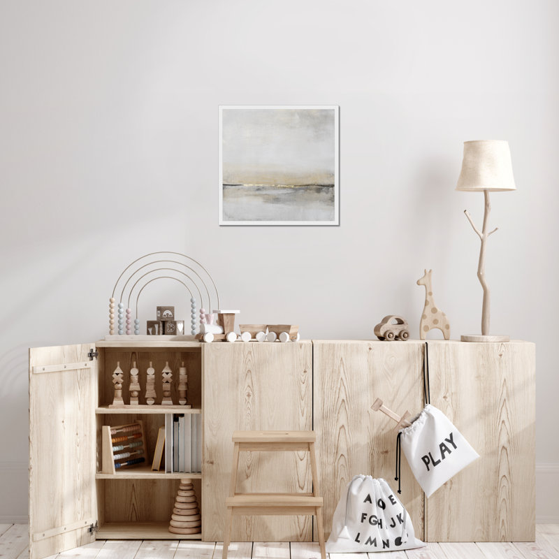 Horizontal Flow I by Timothy O' Toole - Wrapped Canvas Painting, 55cm H x 55cm W x 2.3cm D, White Framed Paper Print