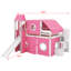Lit mezzanine double avec tente et tour-485003283
