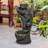 Outdoor Rock Fountain with Lights