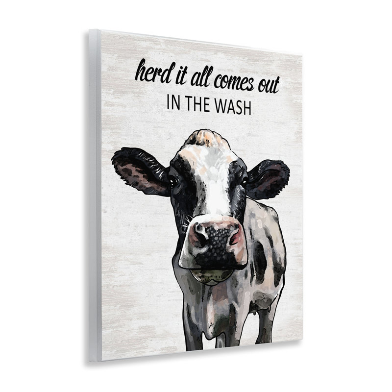 «Farm Animal Laundry», plaque murale avec lettrage et doublure
