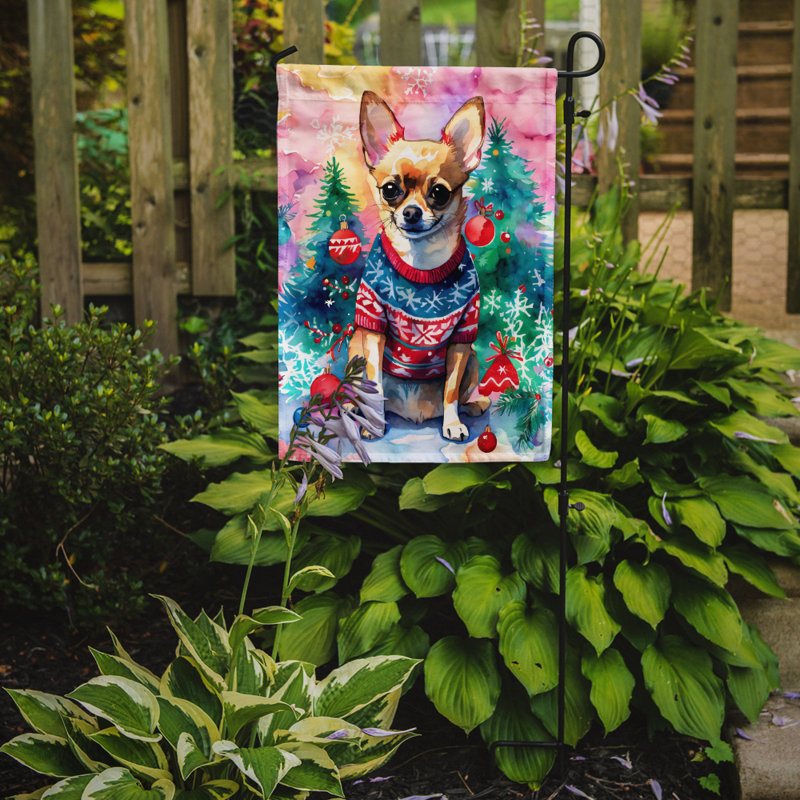 Drapeau de jardin en polyester à 2 faces, H 15,5 po x l 11,25 po